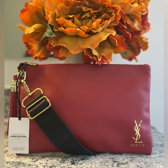 Yves Saint Laurent Red Cosmetic Bag - Picture 5 of 5
